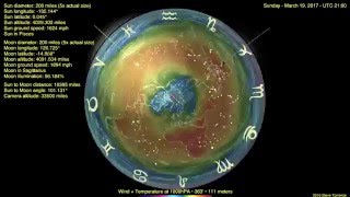 Flat Earth Celestial Clock v3 backlight with windtemp  111M Jun 21 2016  Jun 21 2017 [upl. by Inad205]