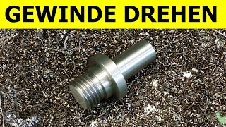 Gewinde drehen M33 Adapter nach DIN 800 [upl. by Wallis]