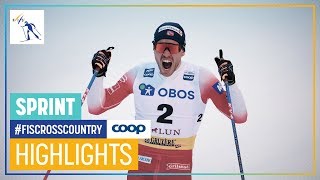 Golberg back on top of the podium  Mens Sprint  Falun  FIS Cross Country [upl. by Ahsele]