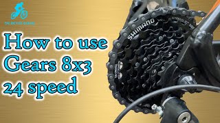 How to use 24 speed 8x3 gears  Shimano Gears  The Bicycle Garage [upl. by Bucky]