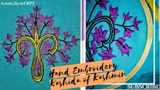 How to do kashmiri embroidery Kashida of Kashmir Manipuri EmbroideryTraditional Textiles Of India [upl. by Niessuh]