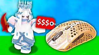 So I used an EXPENSIVE mouse in Roblox Bedwars [upl. by Asum462]