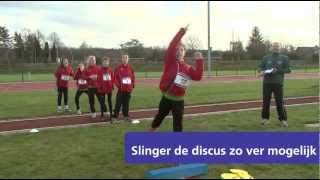 Atletiekunie slingeren discus Apupillen [upl. by Sivehc]