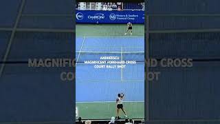 BIANCA ANDREESCU MAGNIFICENT FOREHAND CROSS COURT RALLY SHOT shorts [upl. by Marjy]