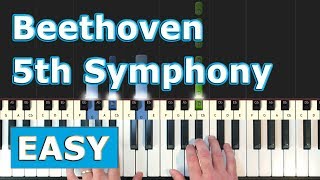 Beethoven Symphony 5  Piano Tutorial EASY  5th Symphony  Sheet Music Synthesia [upl. by Anilos]