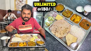 150₹ UNLIMITED  இன்னிக்கு ஒரு புடி  Unlimited thali at Rajdhani Bhojanalaya in Coimbatore [upl. by Yadsendew]