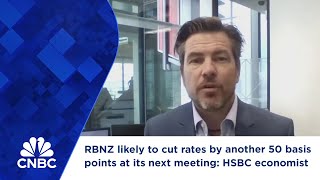 RBNZ likely to cut rates by another 50 basis points at its next meeting HSBC economist [upl. by Smitty]