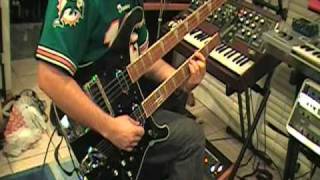 RUSH TUTORIAL Xanadu 4080 Doubleneck bassguitar Moog Minimoog Taurus pedals [upl. by Eanej5]