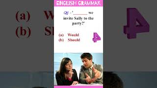 Would vs Should  English Grammar Quiz [upl. by Veneaux]