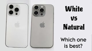 iPhone 16 Pro White vs Natural Titanium Color Comparison [upl. by Ideih139]