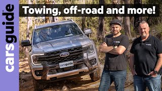 2023 Ford Ranger V6 Wildtrak 4WD detailed review Pickup test towing 4x4 offroad fuel use 4K [upl. by Arremat]