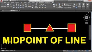 How to Find the Midpoint of a Line in AUTOCAD 2018 [upl. by Yrelle]