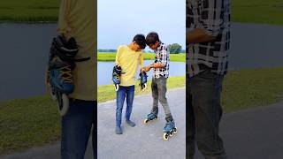 Skating junior friend emotional😰😭skatersunexpected moments in skatingpublic reactionsshorts [upl. by Nyhagen]