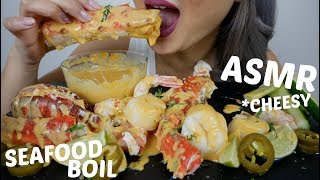 SEAFOOD BOIL with CHESSY SAUCE  ASMR Eating Sounds  NE Lets Eat [upl. by Ariaet]