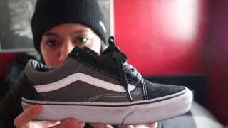 Vans Old Skool BlackPewter Shoe Review  On Feet [upl. by Anoit]