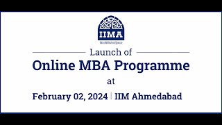 IIMA Launches Online MBA Programme [upl. by Nicodemus47]