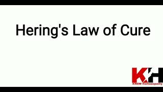 Herings Law of Cure  How cure takes place in homoeopathy  Examples of Herings Law of Cure [upl. by Puritan]