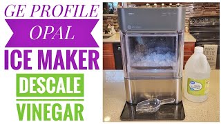 HOW TO DESCALE With Vinegar GE Profile 20 Opal Nugget Ice Maker Cleaning Mode [upl. by Niki]