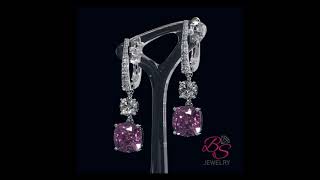 10 CTW Cushion Cut Sapphire Earrings quotChloeCquot [upl. by Donelu]