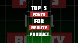 Top 5 Fonts For Beauty Products creative logodesign fonts graphicdesignerslife graphicdesign [upl. by Adnilreh]