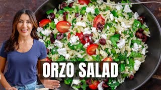 Easy 20 Minute Mediterranean Orzo Salad [upl. by Judon]