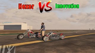 Hexer Vs Innovation GTA V Bike Speed Test [upl. by Cohdwell109]