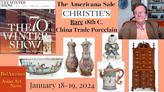 RARE China Trade Porcelain Being Sold At Christies Americana Jan 2024 [upl. by Fawna]