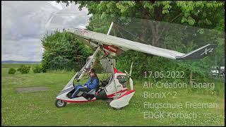 Air Création Tanarg flexwing microlight training Drachentrike Platzrunden Korbach Waldeck [upl. by Egide]