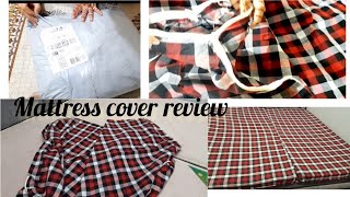 mattress cover unboxing and review bed protecter unboxing mattress cover house hold things [upl. by Sajovich]