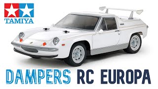 FRONT REAR DAMPERS  TAMIYA M06 Lotus Europa Special RC Car Kit 58698A  STEPS 1922 tamiyaeuropa [upl. by Bedell]