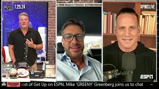 Greeny says he will dress as Pat McAfee if this doesn’t happen for the Jets 👀  The Pat McAfee Show [upl. by Christmann]