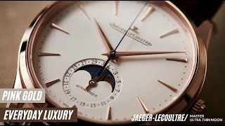 HANDS ON JaegerLeCoultre Master Ultra Thin Moon Pink Gold [upl. by Gelb]