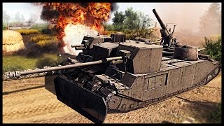 Giant Land Cruiser Tanks  Super Heavy British Landships  Men of War Assault Squad 2 Mod Gameplay [upl. by Tommy]