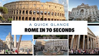 Rome in 70 seconds  Ravi Travel Vlogs [upl. by Novello]