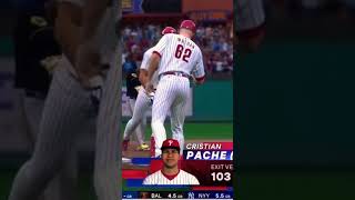 Cristian Pache 1 homerun franchise mlb baseballterms mlbgameday phillies [upl. by Alhan]