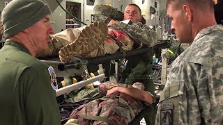 Medical Evacuation Via C17 – Military MEDEVAC Flight [upl. by Anavoj]