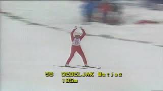 Matjaz Debelak  1850m  Planica 15031985 TRAINING [upl. by Anitsua]