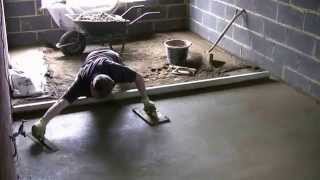 Screeding a Floor  Property Maintenance South Bucks and Chilterns  Plastering amp Decorating [upl. by Irahc439]