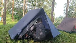 tarp tent vertic 2p cara setup [upl. by Nnylrac]