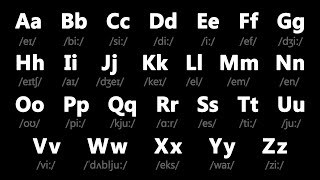 English Alphabet Pronunciation 📌 Aa Bb Cc 🌙 Dark Mode [upl. by Halueb]