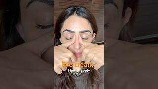 How to apply under eye cream FaceYoga for dark circles by faceyogabyvibhutiarora faceyogaexpert [upl. by Roosevelt]