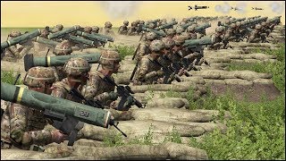 50 T90 vs 50 JAVELIN  SIMULATION  Ultimate Tank Buster  Combat Mission Black Sea Gameplay [upl. by Eilla]