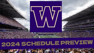 Washington 2024 College Football Schedule PreviewProjected Record [upl. by Hairahcaz]