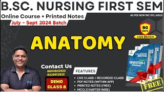 DEMO CLASS 8 ANATOMY B Sc NURSING 1ST SEM  ANATOMY IN HINDI B Sc NURSING LECTURE 2024 [upl. by Gnirps410]