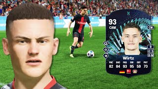 93 BUNDESLIGA TOTS EVOLUTION WIRTZ PLAYER REVIEW IN EA FC 24 [upl. by Navlys775]