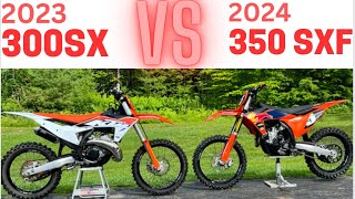 KTM 350SXF vs KTM 300SX [upl. by Schatz36]