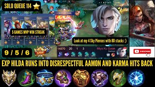 HILDA TANK BUILD  DISRESPECTFUL AAMON BOUGHT 4 SKY PIERCERS BEFORE GAME ENDS AND KARMA STRIKES BACK [upl. by Hgeilyak]