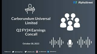 Carborundum Universal Limited Q2 FY24 Earnings Concall [upl. by Michaud]