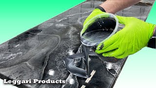 Use Epoxy To Resurface Countertops To Make A Faux StoneMarble Look  DIY Countertop Remodel Ideas [upl. by Nylirehs]