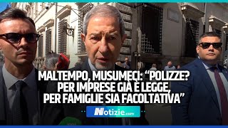 maltempo Musumeci “POLIZZE PER IMPRESE GIÀ È LEGGE PER FAMIGLIE SIA FACOLTATIVA” [upl. by Cherri]